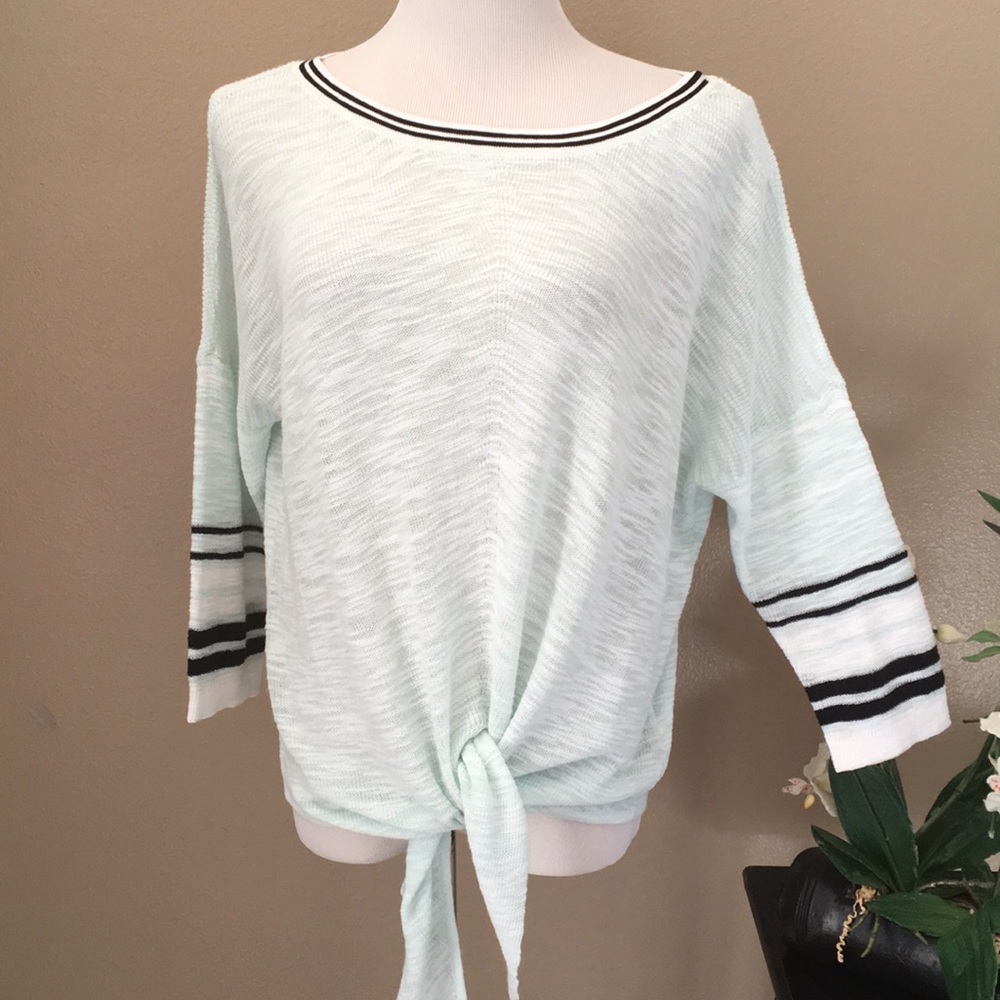 NWT Express Tie Front Top Lightweight Sweater - Picture 1 of 7